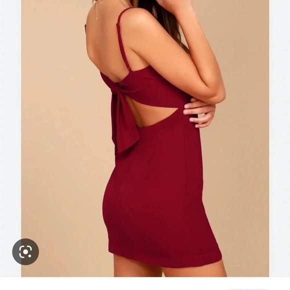 Lulus Dresses & Skirts - Lulu’s red dress size small mini tie in back wedding dance, mini dress